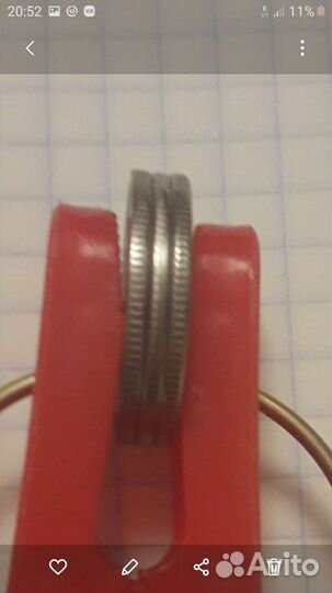 Монета 1 рубль 2020года брак