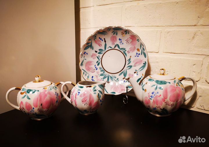 1960е лфз Полный чайный сервиз,тюльпан