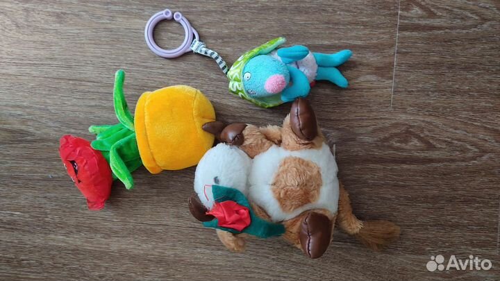 Развивающие башмачки, пазлы, руль, резиночки