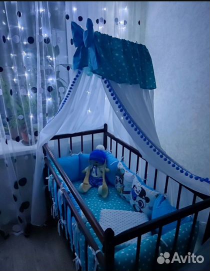 Балдахин и бортики в кроватку