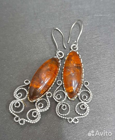 Комплект украшений бижутерия под янтарь