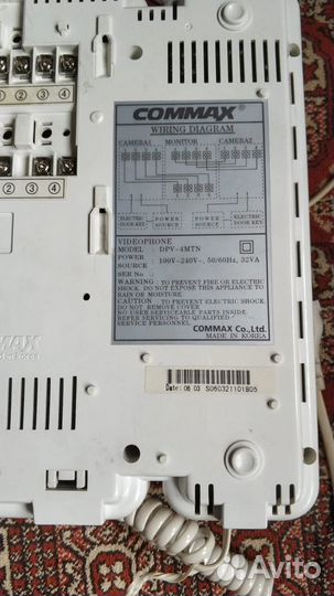 Видеодомофон Commax DPV-4MTN на запчасти