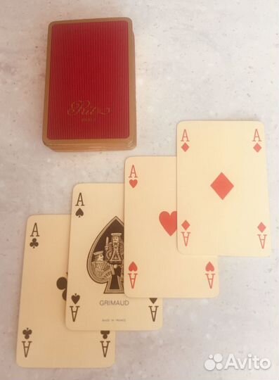 Карты сувенирные золотые Hotel Ritz