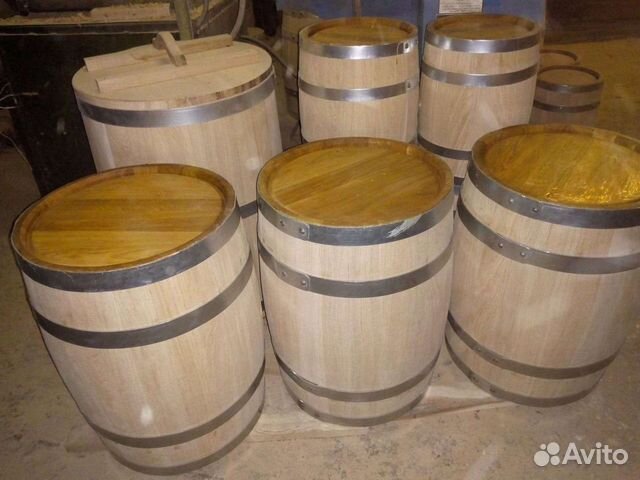 Деревянная бочка дубовая 50 литров