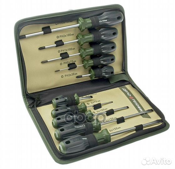 Набор отверток c трехкомпонентной рукояткой 10