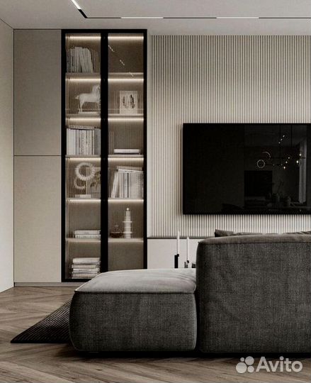 TV зона со шкафами на заказ