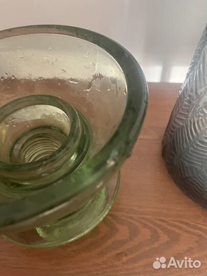 Арт-ваза стеклянный изолятор раритет 1987