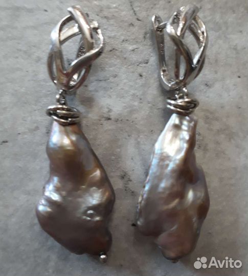 Серьги серебро