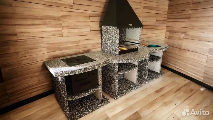 Садовая печь камин