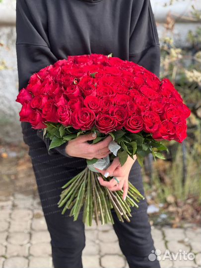 Букет 101 красная роза