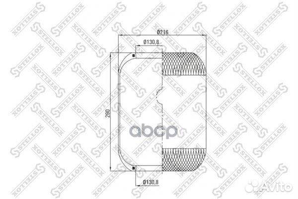 Пневмоподушка Iveco EuroTech/Star 9036338SX