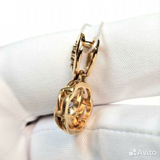 Подвеска с природным камнем Золото