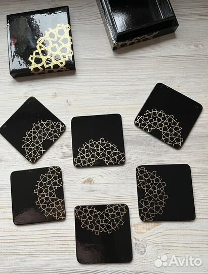 Подставки для кружек и стаканов, дерево, Индия