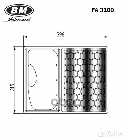 Фильтр воздушный FA3100 BM-Motorsport