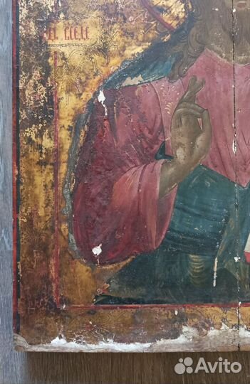 Старинная икона Господь Вседержитель 19 век