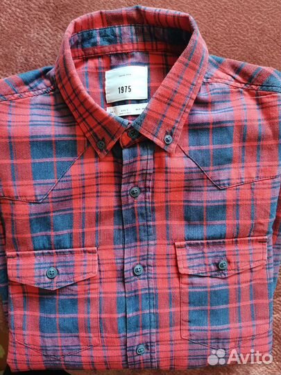 Рубашка клетка 1975 original denim