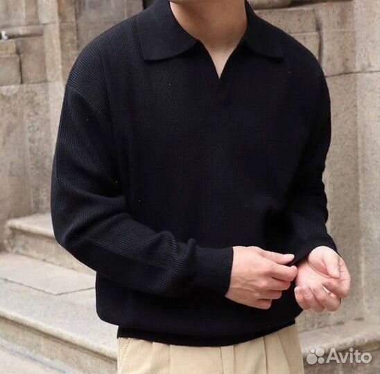 Поло с длинным рукавом old money