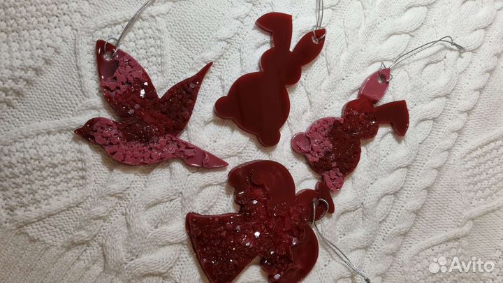 Ёлочные игрушки из эпоксидной смолы