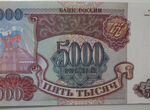 Россия. 5000 рублей 1993 модификация 1994 Отличная