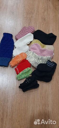 Носки и варежки, гетры вязаные