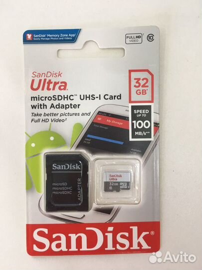 Карта памяти SanDisk Ultra 32GB UHS-I