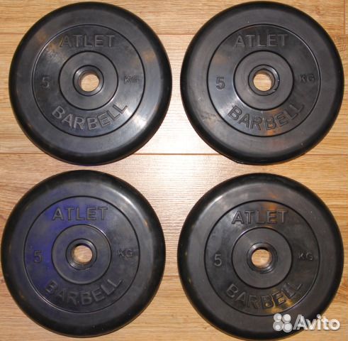 Блины обрезиненные 5 кг 4 шт