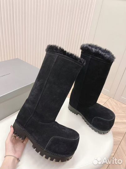 Сапоги валенки Balenciaga alaska FUR high boot