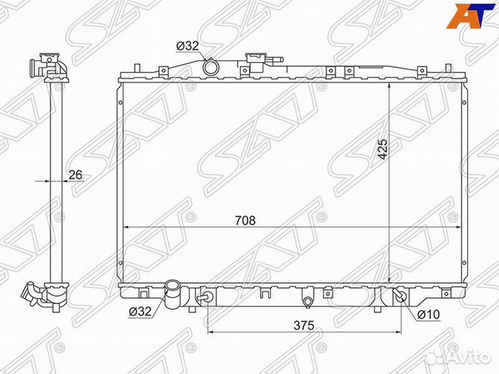 Радиатор охлаждения Хонда Легенд 3.5 06