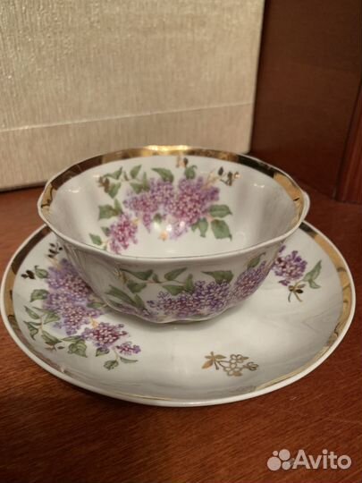 Чайный сервиз сирень предметы 1960г