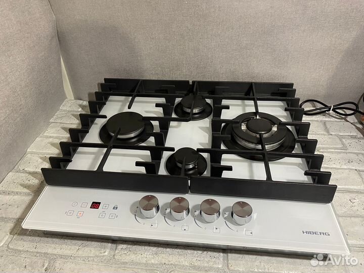 Газовая варочная поверхность hiberg VM6145 W Белая