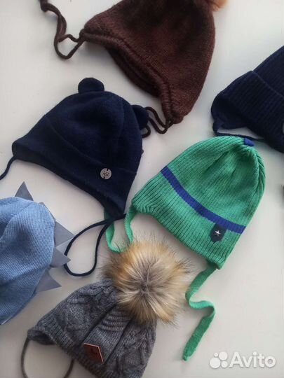 Шапки на мальчика от полугода до 2 лет