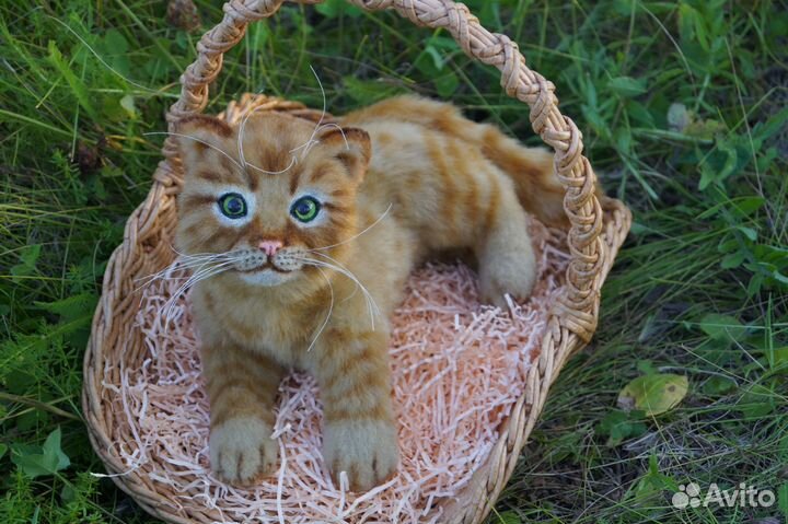 Котёнок (игрушка мягкая интерьерная реалистичная)