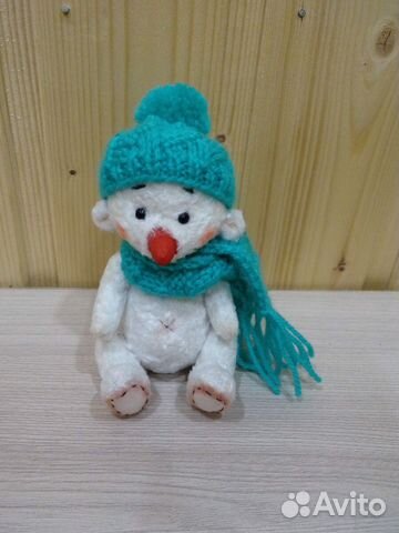 Игрушка интерьерная ручной работы Снеговик