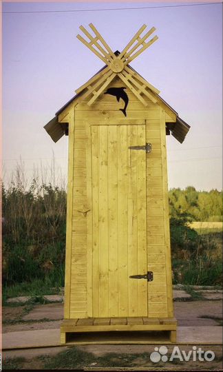 Уличный туалет деревянный Ш323