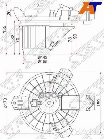 Мотор отопителя салона toyota hiace/quantum H