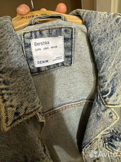 Джинсовая куртка женская bershka