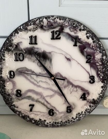 Часы интерьерные из эпоксидной смолы