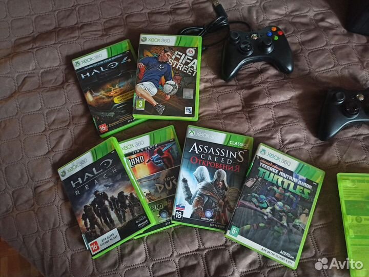 Xbox 360 slim 250gb + игры
