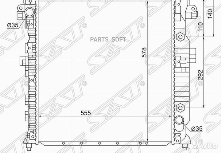 Радиатор охлаждения ссангйонг Актион