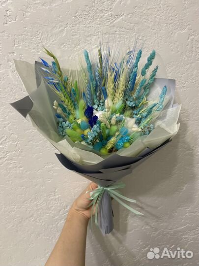 Букет из стабилизированных цветов, сухие цветы