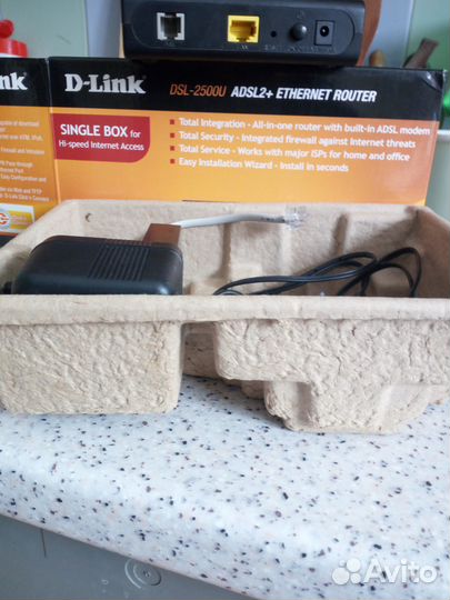 Маршрутизатор D-link DSL-2500U/BA, adsl2+, черный