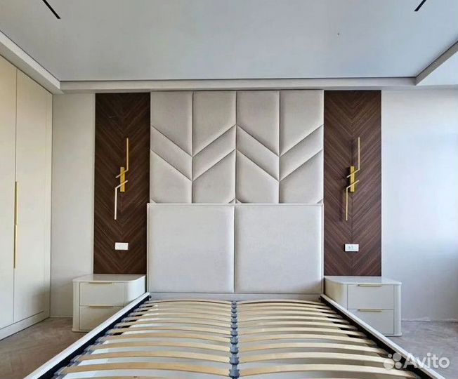 Кровать двуспальная мягкая на заказ