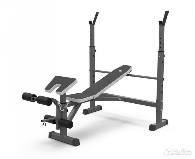 Силовая скамья со стойками под штангу DFC D705