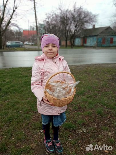 Пасхальная корзина Круглая