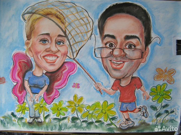 Шаржи -с натуры и с фото на Свадьбу и на Праздник