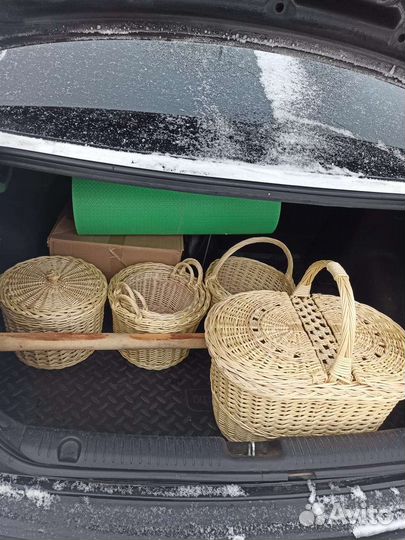 Корзина для пикника натуральная ива