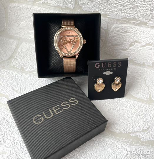 Набор Guess часы + серьги