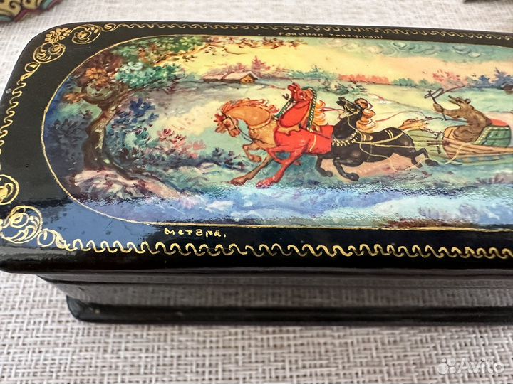 Шкатулка генерал Топтыгин Мстера Громов винтаж