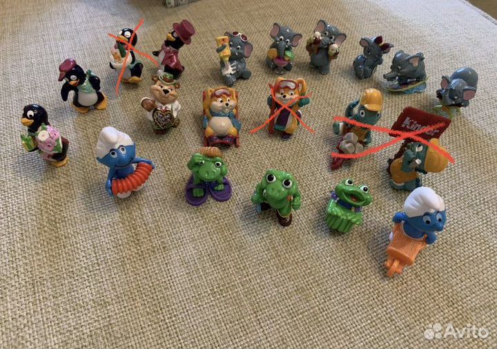 Игрушки киндер слоны дино пингвины гномы акулы