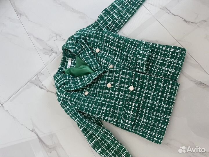 Твидовый пиждак для девочки 152